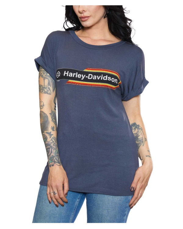 Harley Davidson Route 76 t-shirt donna HT4803IRN