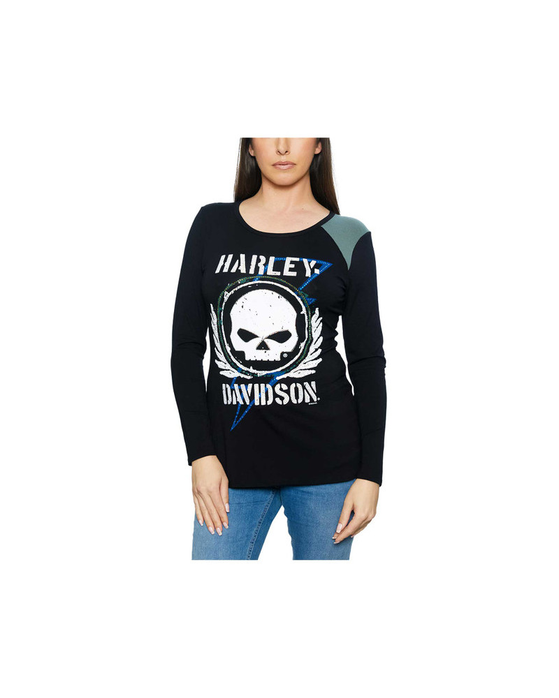 Harley Davidson Route 76 maglie donna HT4749BLK