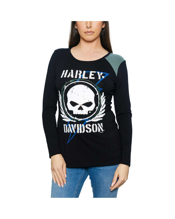 Harley Davidson Route 76 maglie donna HT4749BLK