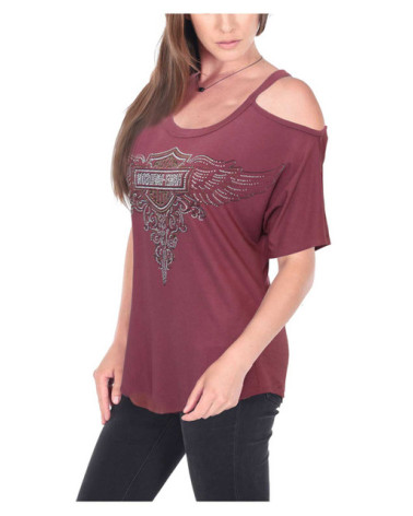 Harley Davidson Route 76 t-shirt donna HT4498MAR