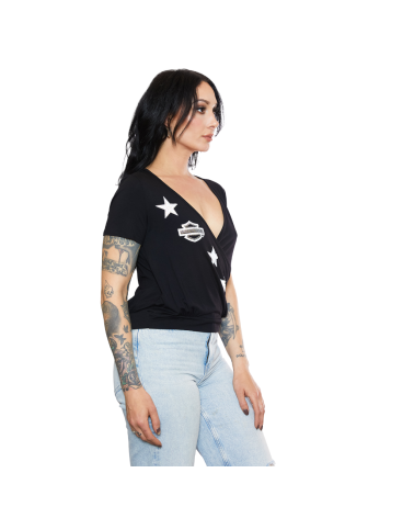 Harley Davidson Route 76 t-shirt donna HT4809BLK