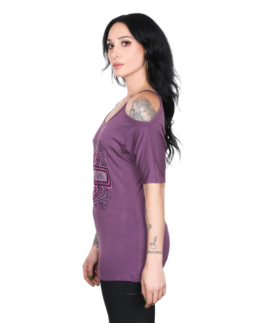 Harley Davidson Route 76 t-shirt donna HT4737MUL