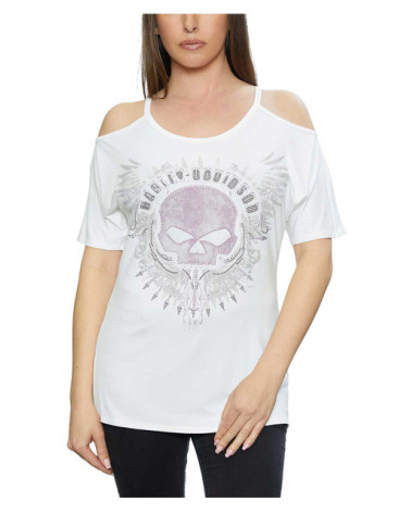 Harley Davidson Route 76 t-shirt donna HT4760IVY