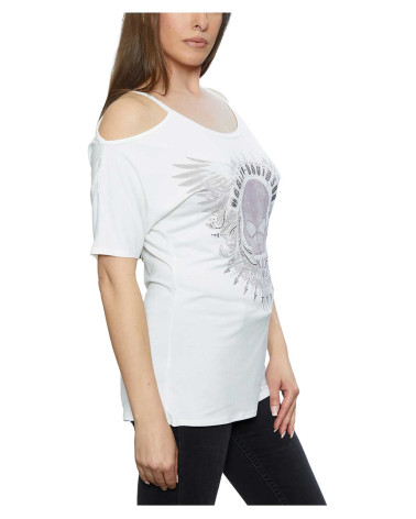 Harley Davidson Route 76 t-shirt donna HT4760IVY