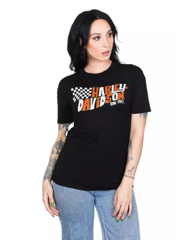 Harley Davidson Route 76 t-shirt donna HT4691BLK