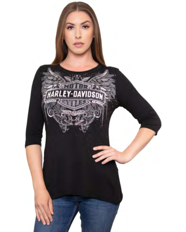 Harley Davidson Route 76 maglie donna HT4447BLK