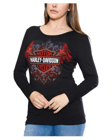 Harley Davidson Route 76 maglie donna HT4792BLK