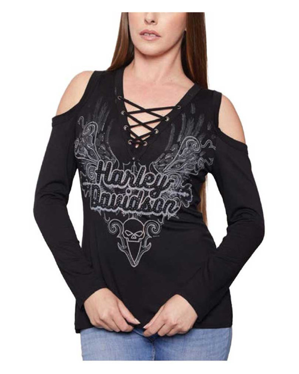 Harley Davidson Route 76 maglie donna HT4486BLK