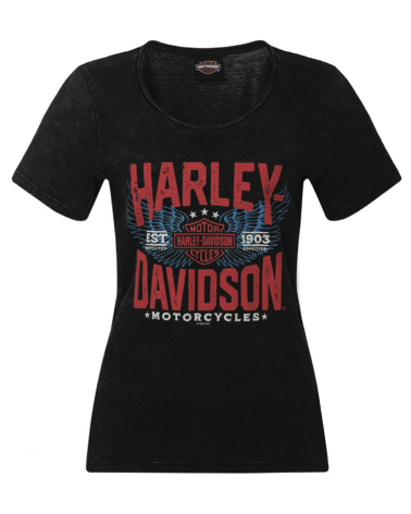 Harley Davidson Route 76 t-shirt donna 40291750