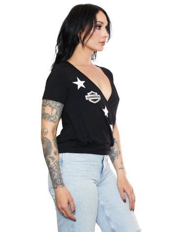 Harley Davidson Route 76 t-shirt donna HT4809BLK