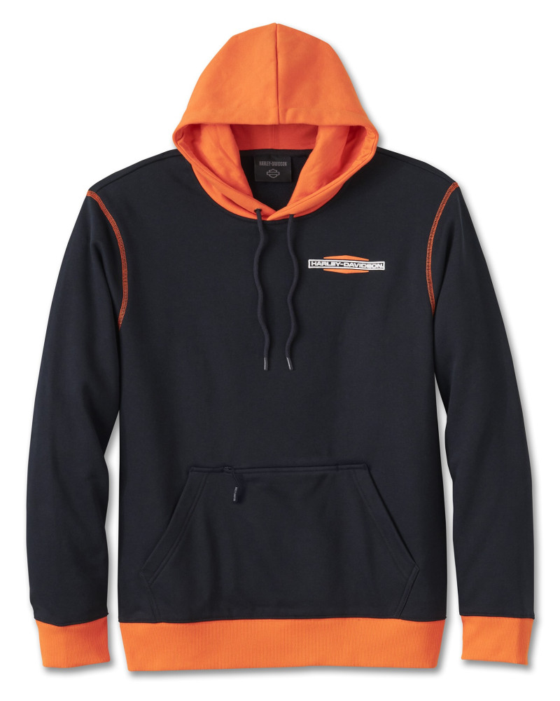 Felpa Con Zip E Cappuccio Uomo HARLEY-DAVIDSON - Grafica Teschi, Morbido Pile In Cotone