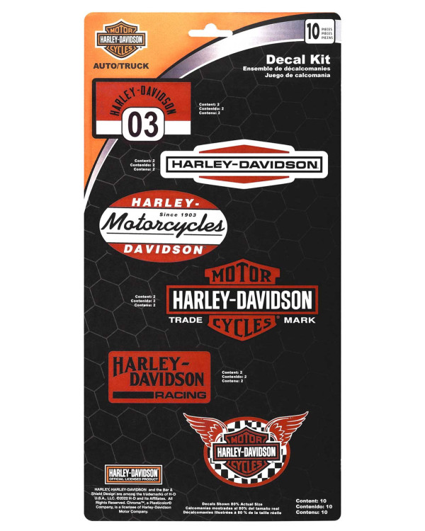 Adesivi Riflettenti Retrò Per Casco Moto Harley Davidson (2 Pezzi) - Sicuri E Visibili Di Notte
