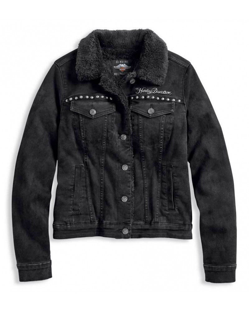 jean sherpa lined jacket