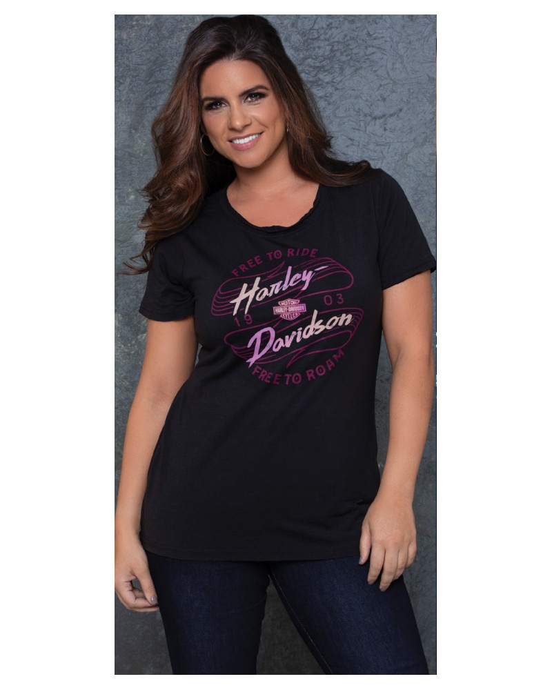Harley Davidson Route 76 t-shirt donna 40291275