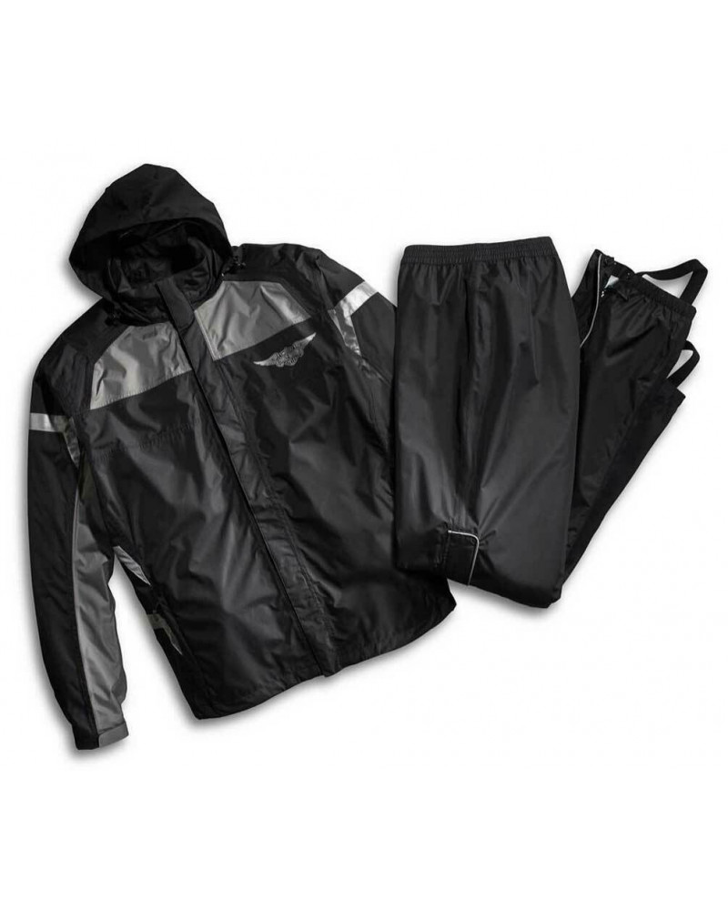 Harley-Davidson® Men's Rain Suit Full Speed Winged B&S Reflective Suit